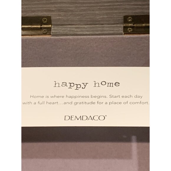DEMDACO Sharon Nowlan "Happy Home" Grey 6x3" Wood Decorative Keepsake Box NWT - Picture 5 of 11